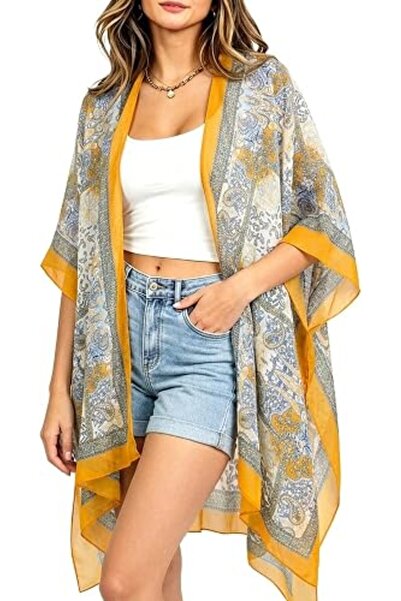 Moss Rose Women's Beach Cover up Swimsuit Kimono Cardigan with Bohemian Flora...