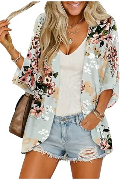 GENERAL BB&KK Women's Chiffon Boho Kimono Cardigans Casual Loose Open Front C...