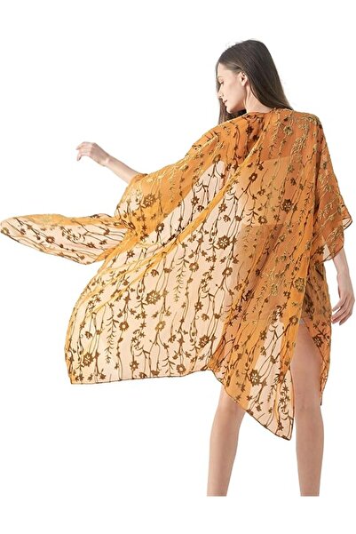 MJP MJ SERECA Women's Burnout Velvet Kimono Long Cardigan Cover Up Without Ta...