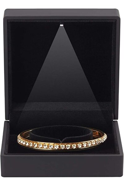 LETURE Luxury LED Light Bracelet Gift Box, Velvet Jewelry Bangle Box Storage ...
