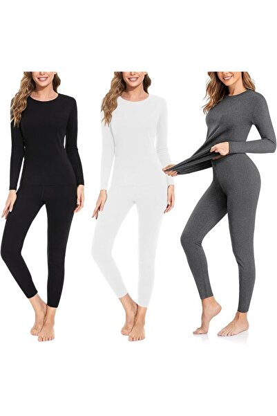 Simiya Thermal Underwear Set for Women Long Johns with Fleece Lined Long Slee...