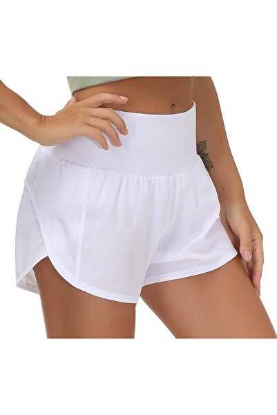 THE GYM PEOPLE Womens High Waisted Running Shorts Quick Dry Athletic Workout ...