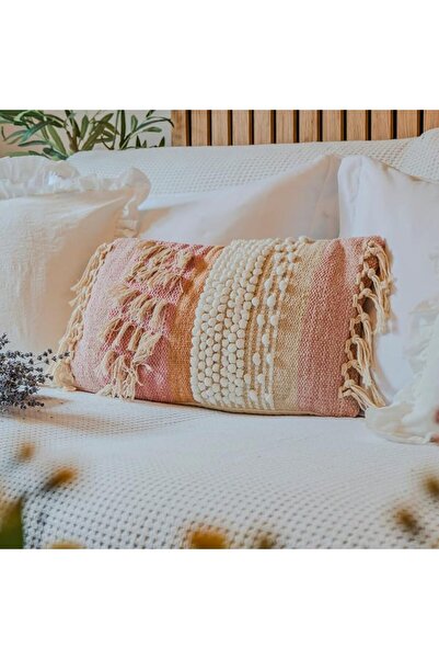 GENERAL غطاء وسادة بوهو مزخرف، مقاس 18 × 18 بوصة، غطاء مربع ناعم بتصميم مغربي...