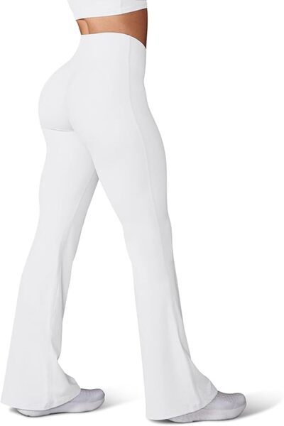 GENERAL HEGALY Women's Flare Yoga Pants - Crossover Flare Leggings Buttery So...