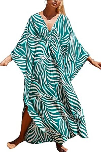 YouKD Women's Summer Long Kaftan Maxi Bohemian Dress Beach Coverups Bikini Ro...