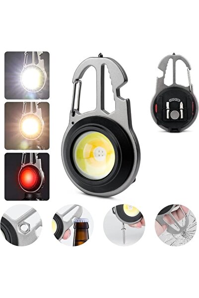 GENERAL COB Keychain Flashlights, 800Lumens Bright Rechargeable Work Light, 6...