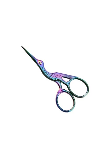 Choice Colorful Embroidery Scissors Rainbow Stork Scissors Stainless Steel Sm...