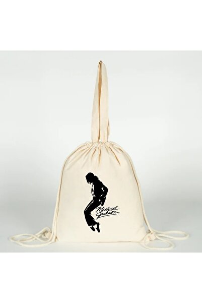 Generic Brand Michael Jackson Printed Versatile Drawstring Cloth Bag 35X40 fo...