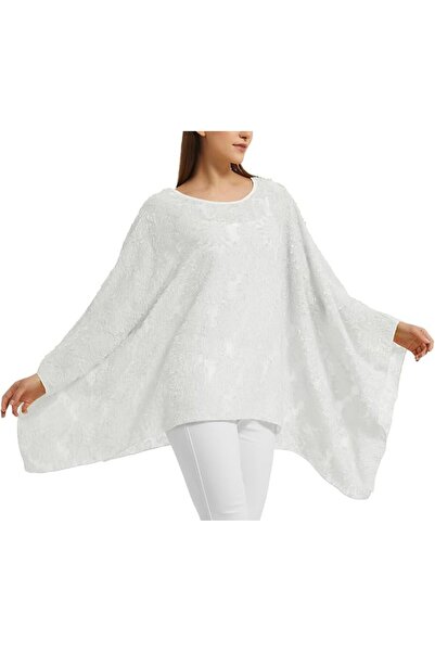 GENERAL Wiiiwish Women's Loose Solid Long Batwing Sheer Chiffon Caftan Wrap P...