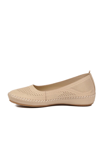 Voyager Beige Genuine Leather Anatomical Comfortable Perforated Breathable Wo...