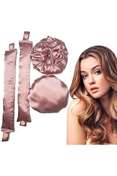 AZONEE Satin Heatless Hair Curler, 4 Pack Pillow Soft Rollers with Hair Caps,...