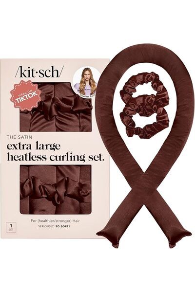 Kitsch Satin Heatless Curling Set - Hair Rollers for Heatless Curls | Heatles...