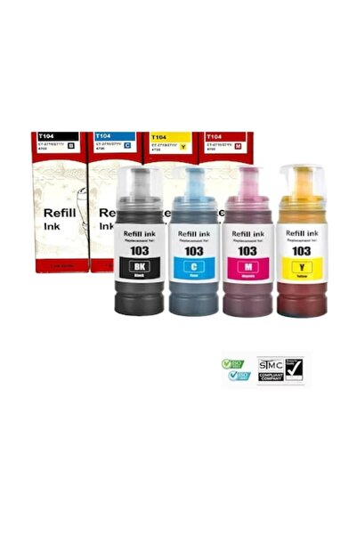 Ulm Cart Set 4 flacoane cerneala compatibile ET-101 ET-102 ET-103 ET-104 ET-1...