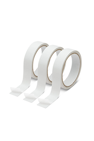 Alista Home Set de bandă adezivă dublă, 3 bucăți, 24 mm x 8 m, autoadezivă, p...