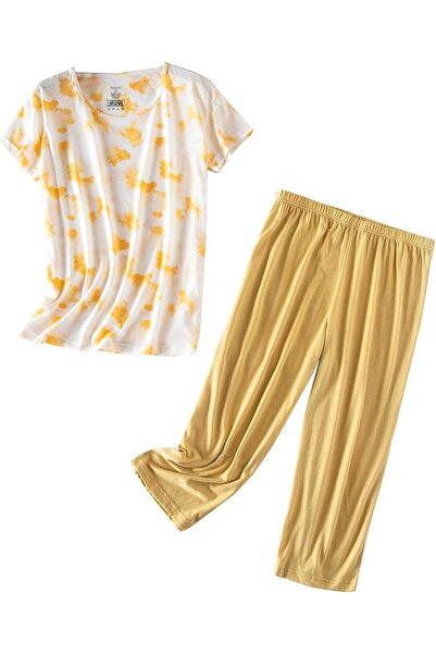 GENERAL PNAEONG Women’s Pajama Set - Sleepwear Tops with Capri Pants Casual a...