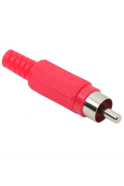 Alista Home Mufă RCA tată roșie pentru cablu audio, conector din plastic cu p...