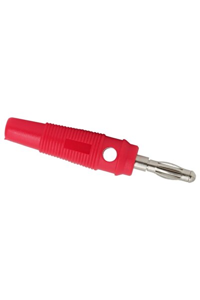 Alista Home Mufă banană roșie pentru conexiuni audio, conector cauciucat pent...