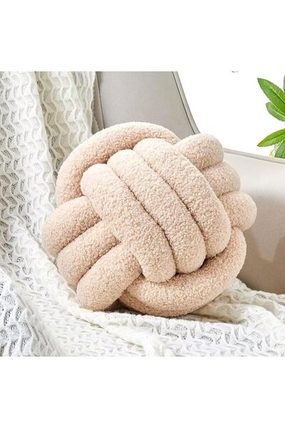 Uvvyui Knot Pillow Ball, Soft Home Decorative Round Throw Pillow, Handmade Kn...