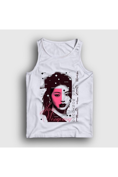 Presmono Unisex White Jang Wonyoung V2 K-Pop Ive Undershirt 619985Tt
