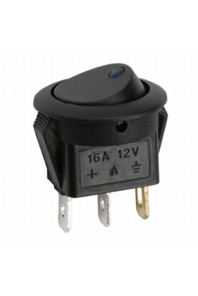 Alista Home Comutator basculant rotund cu LED, Albastru, 16A, 12V CC, ON-OFF,...