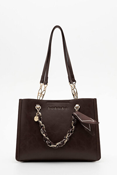 Sisley حقيبة كتف نسائية باللون البني SLY496