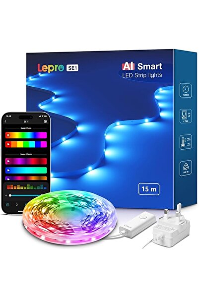 Lighting EVER شريط إضاءة LED ذكي Lepro SE1 بتقنية الذكاء الاصطناعي، 10 أمتار،...