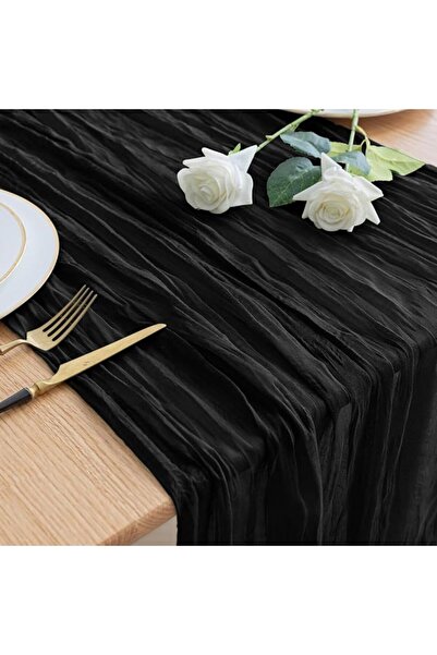 KOWVOWZ Cheesecloth Table Runner, Fabric Boho Gauze Table Runner, Rustic Shee...