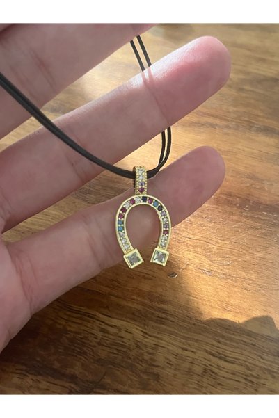 Hoop jewelery Leather String Choker with Stones