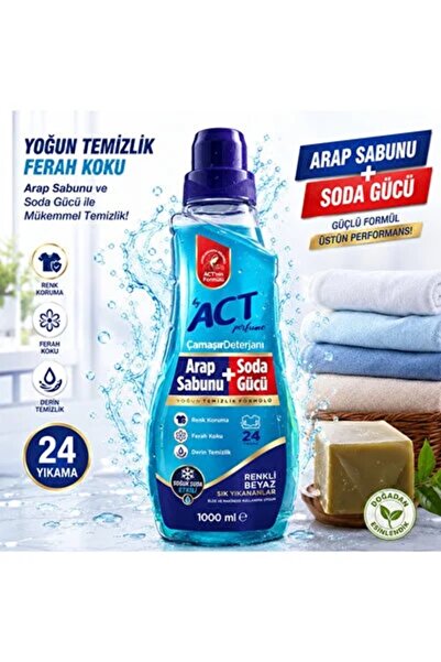 Act SIVI ÇAMAŞIR DETERJANI ARAP SABUNU SODA GÜCÜ 12 ADET