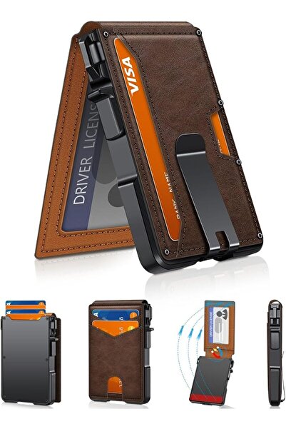 GENERAL Men's Minimalist Wallet with Money Clip & ID Window - RFID Blocking S...