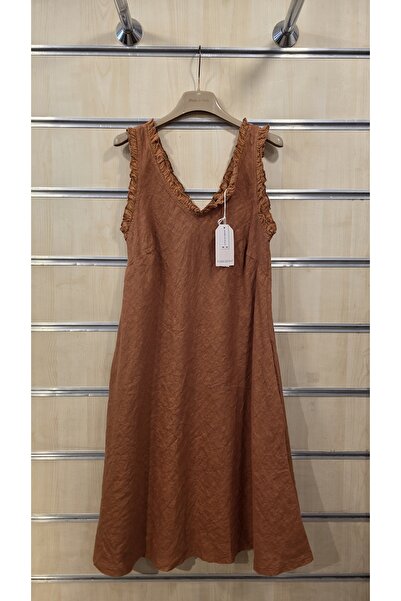 Park Moda Italian Sleeveless Short Linen Dress