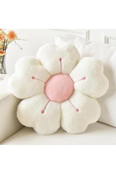 THE WHITE SHOP Flower Pillow, Decorative Throw Pillows for Bed Couch, Cute Da...