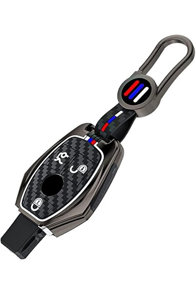 AZONEE Car Key Cover for Mercedes-Benz, Zinc Alloy & Carbon Fiber Pattern, 3 ...
