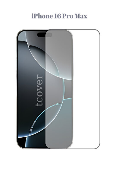 tcover iPhone 16 Pro Max Ekran Koruyucu 6D Tam Kaplayan Lüx Sağlam Kırılmaz Cam