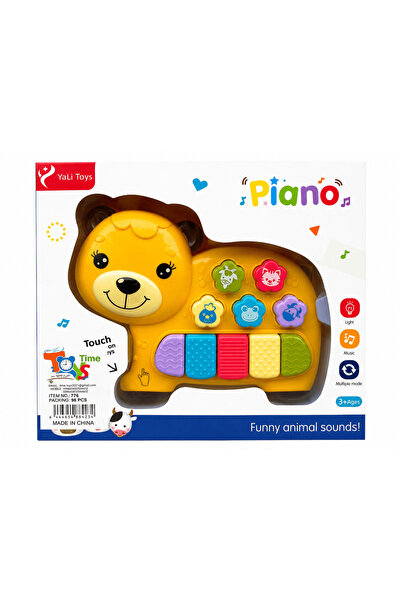 Yali Toys Baby Piano Toy Interactive Animal Shape with Animal Sounds and Ligh...