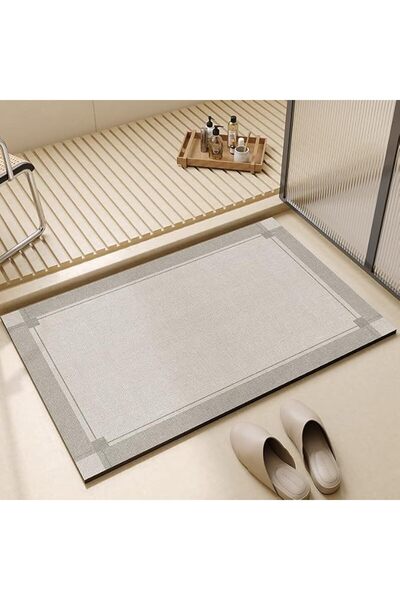Aissiora Bathroom Mat Non Slip Super Absorbent Stain Resistant Quick Dry Thin...