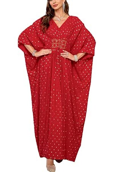 YouKD Summer Long Kaftan Dress Bohemian Roomy Beach Robe Cover Up Plus Size D...