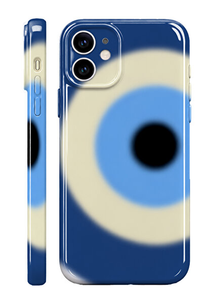 WANNA PROTECT iPhone 12 Nazar Boncuğu Protect Slim Parlak Tam Kaplayan Baskı ...
