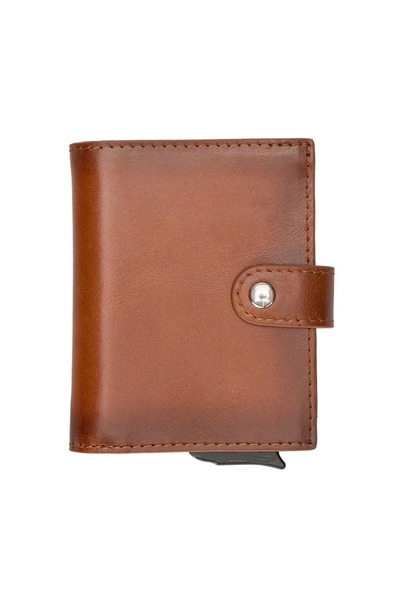 SORA GROUP Palermo Leather Wallet with Card Holder Mechanism Rst2Ef Tan