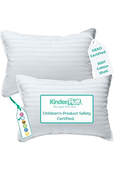 kinder Fluff Children Pillow (2Pack) 35x50cm - Junior Pillows for Kids Age 4+...