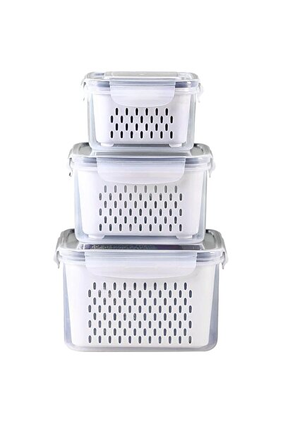 Generic storage containers for refrigerator with strainer, product saving con...