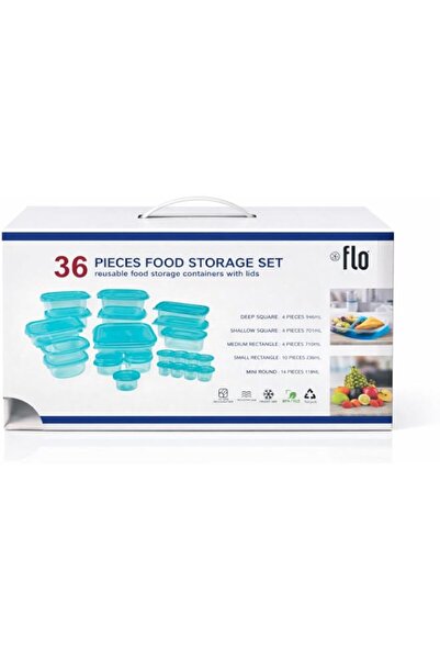 Generic 36 Pieces Food Storage Container Set with Lids, Reusable Plastic Cont...