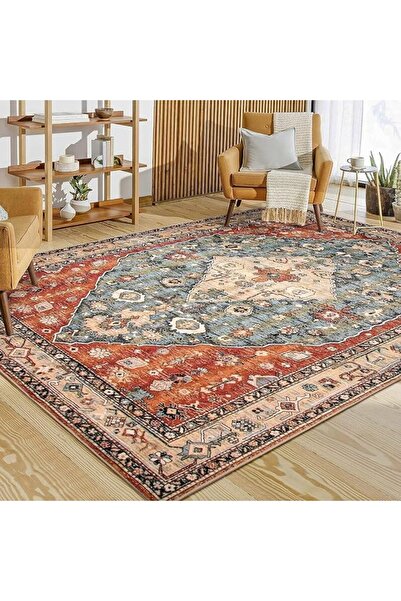 EOGILY Ultra-Thin Washble Rug, Stain Resistant Anti Slip Backing Rugs for Liv...