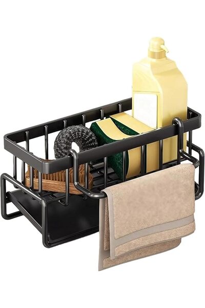 GENERAL Self Drainage Sponge Holder for Kitchen Sink,Kitchen Sink Caddy, Rust...