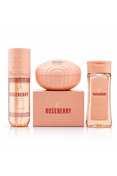roseberry Rose Berry مجموعة ترطيب وتعطير العناية بالجسم – 3 قطع