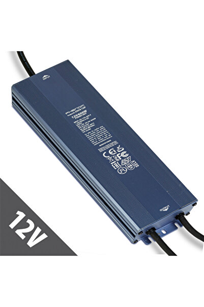 Alista Home Sursă de alimentare gri 12V 400W 33.3A IP67, transformator LED im...