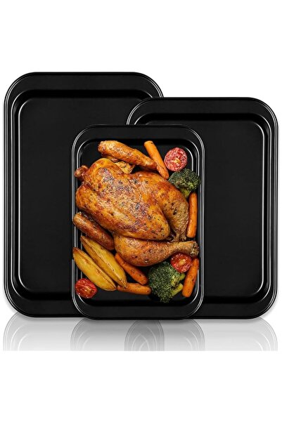 Generic AMERTEER 3PCS Kitchen Nonstick Baking Sheet Pan, Baking Tray Set For ...