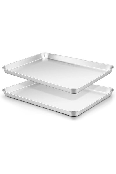 Generic Onader Oven Baking Tray Set of 2, Stainless Steel Baking Cookie Sheet...