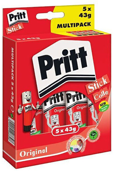 Pritt Κόλλα σε στικ 43γρ 5 τεμάχια Διαφανής