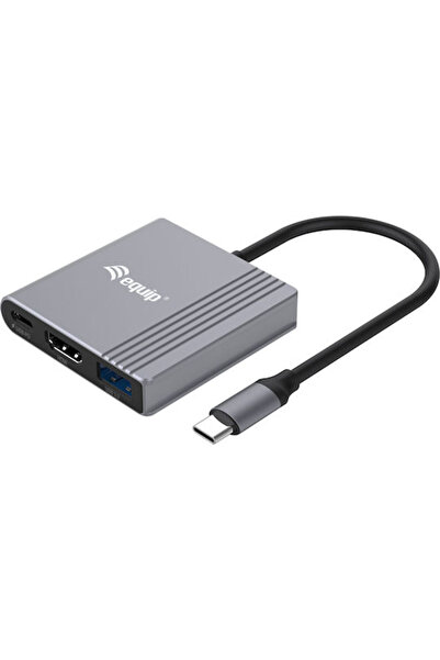 EQUIP Σταθμός σύνδεσης USB-C με HDMI 4K PD Γκρι (133488)